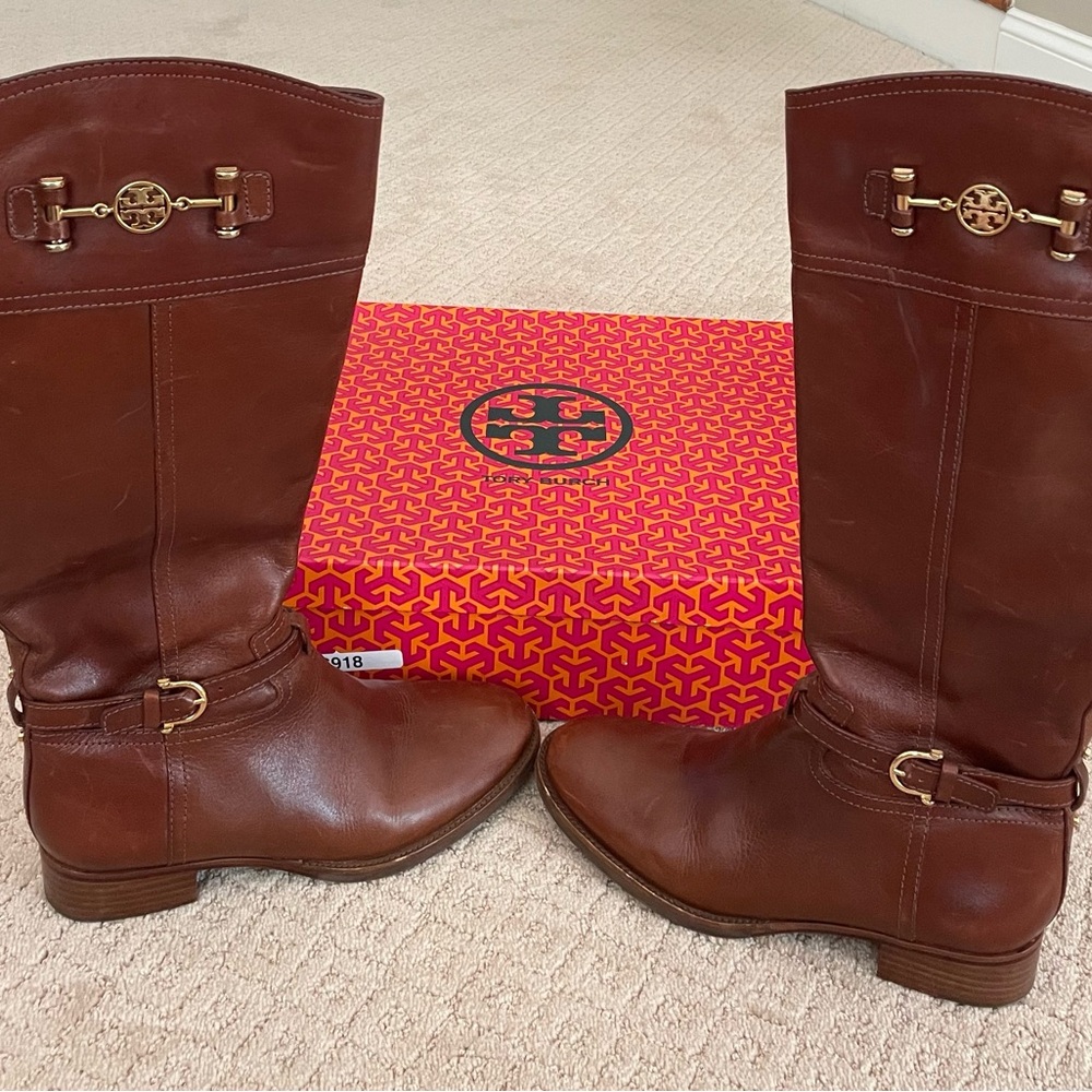 Tory Burch Brown Leather Boots